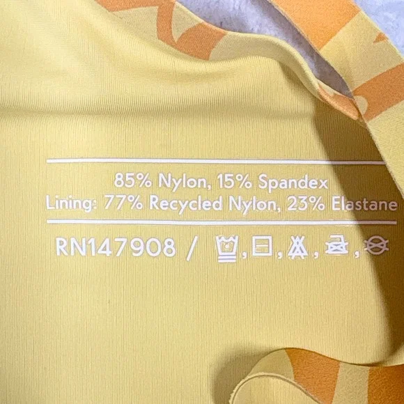 Outdoor Voices The Exercise Dress Large Yellow Orange Abstract Floral Activewear - Picture 6 of 9